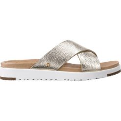 UGG Kari Metallic Kapcie Złoty. Żółte kapcie damskie Ugg, ze skóry. Za 490,95 zł.