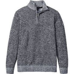 Golfy męskie: Sweter ze stójką Regular Fit bonprix czarno-biały melanż