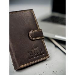 Portfel męski skórzany Always Wild N4L-KH brązowy - Brązowy. Pomarańczowe portfele męskie ALWAYS WILD, bez wzorów. Za 49,99 zł.