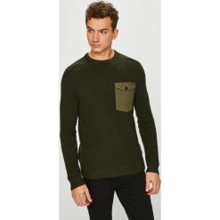 Jack & Jones - Sweter 12140246. Swetry męskie Jack & Jones, m, bez wzorów, z bawełny, z okrągłym kołnierzem, bez kaptura. W wyprzedaży za 89,90 zł.