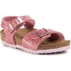 Sandały BIRKENSTOCK - Rio Plain 1015656 Cosmic Sparkle Old Rose. Różowe sandały dziewczęce Birkenstock, ze skóry, bez zapięcia. Za 189,00 zł.