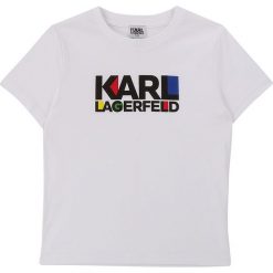 Karl Lagerfeld - T-shirt dziecięcy 162-174 cm. Szare t-shirty chłopięce KARL LAGERFELD, z nadrukiem, z bawełny, bez rękawów. Za 209,90 zł.