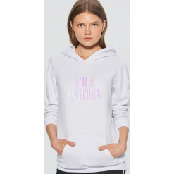 Bluza z motywem jednorożca - Biały. Białe bluzy rozpinane damskie Cropp, l. Za 99,99 zł.