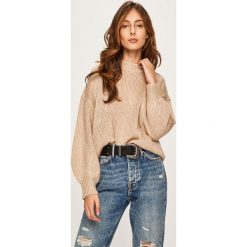 Answear - Sweter. Brązowe swetry damskie ANSWEAR, s, bez wzorów, z dzianiny, bez rękawów, bez kaptura. W wyprzedaży za 59,90 zł.