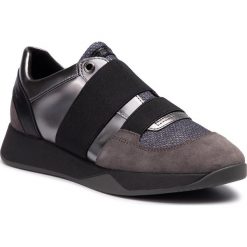 Sneakersy GEOX - D Suzzie D D94FRD 0BNDV C1357 Gun. Szare półbuty damskie Geox, bez wzorów, z zamszu, bez obcasa, bez zapięcia. W wyprzedaży za 289,00 zł.