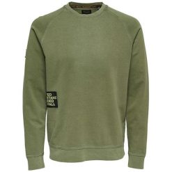 Only&Sons Męska Bluza Wuk Crew Neck Sweat Olive Drab (Rozmiar S). Zielone bluzy męskie marki Only&Sons, s, bez wzorów, bez kołnierzyka, bez rękawów, bez kaptura. W wyprzedaży za 140,00 zł.