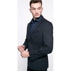 Trussardi Jeans - Marynarka. Niebieskie garnitury męskie Trussardi Jeans, bez wzorów, z poliesteru, eleganckie. W wyprzedaży za 539,90 zł.