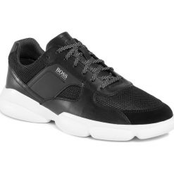 Sneakersy BOSS - Rapid 50422403 10214593 01 Black 005. Czarne sneakersy męskie Boss, na co dzień, bez wzorów, ze skóry ekologicznej, eleganckie, bez zapięcia. W wyprzedaży za 549,00 zł.