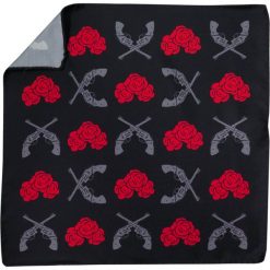 Czarna jedwabna poszetka - pistolety i róże EJ13. Różowe poszetki męskie Adam Collection - Krawaty i dodatki, bez wzorów, z jedwabiu, casualowe. Za 68,00 zł.