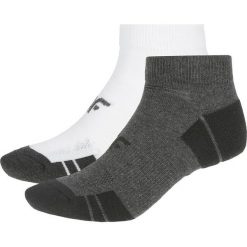 4F 2-pack Skarpetki Biały Szary. Szare skarpetki męskie 4f, bez wzorów, z elastanu. Za 42,95 zł.