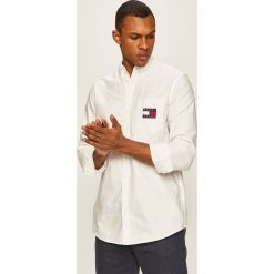 Tommy Jeans - Koszula. Niebieskie koszule męskie Tommy Jeans, s, bez wzorów, z bawełny, casualowe, button down, z długim rękawem. Za 399,90 zł.