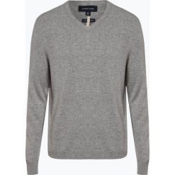 Andrew James - Sweter męski z dodatkiem kaszmiru, szary. Szare swetry klasyczne męskie marki Andrew James, m, z kaszmiru, klasyczne, z dekoltem w serek. Za 229,95 zł.