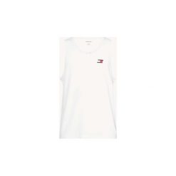 Topy na ramiączkach / T-shirty bez rękawów Tommy Sport S20S200053 TANK. Białe t-shirty męskie Tommy Sport, s, bez wzorów, sportowe, bez kołnierzyka. Za 123,86 zł.