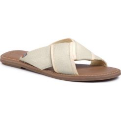 Klapki TOMS - Viviana 10015096 Natural Shimmer. Brązowe klapki damskie Toms, bez wzorów, ze skóry ekologicznej, bez obcasa, na obcasie. W wyprzedaży za 179,00 zł.