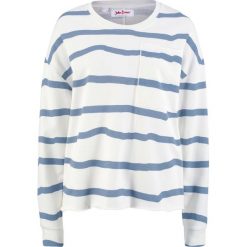 Szeroka bluza, długi rękaw bonprix biel wełny - niebieski. Bluzy damskie bonprix. Za 37,99 zł.