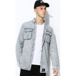 Jasnoszara Koszula Jack Up. Szare koszule męskie Born2be, s, bez wzorów, klasyczne, z klasycznym kołnierzykiem, z długim rękawem. Za 149,99 zł.