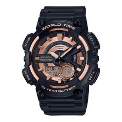 Zegarek Casio Męski AEQ-110W-1A3VEF DataBank. Czarne zegarki męskie CASIO. Za 224,99 zł.