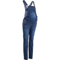 Ogrodniczki dżinsowe ciążowe STRAIGHT bonprix niebieski "stone”. Niebieskie jeansy damskie bonprix, moda ciążowa. Za 149,99 zł.