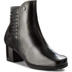 Botki CAPRICE - 9-25424-29 Black Comb 019. Czarne botki damskie skórzane Caprice. W wyprzedaży za 279,00 zł.