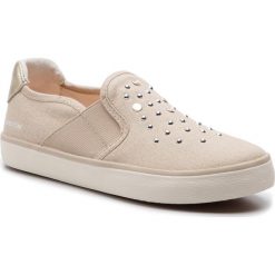 Tenisówki GEOX - J Kilwi Girl O J92D5O 00011 C5014 S Lt Beige. Brązowe trampki dziewczęce Geox, bez wzorów, z gumy, bez zapięcia. W wyprzedaży za 159,00 zł.