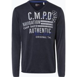 Camp David - Sweter męski, niebieski. Niebieskie swetry męskie marki Camp David, xl, z nadrukiem, bez kołnierzyka, bez kaptura. Za 349,95 zł.