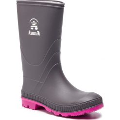 Kalosze KAMIK - Stomp EK4149 Chercoal Magenta. Szare kalosze dziewczęce Kamik. Za 129,00 zł.