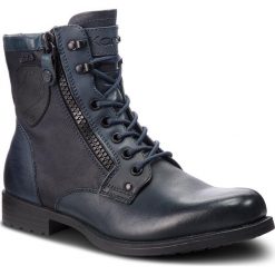 Kozaki KAZAR - Tadeu 31048-27-19 Navy. Niebieskie buty zimowe męskie Kazar, z materiału, przed kolano, na zamek. Za 549,00 zł.