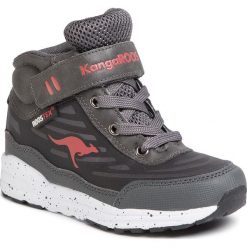 Sneakersy KANGAROOS - Moba Rtx 18087 000 2018 Steel Grey/K Red. Szare trampki chłopięce KangaROOS, bez wzorów, ze skóry ekologicznej, bez zapięcia. W wyprzedaży za 129,00 zł.