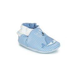 Kapcie niemowlęce Dziecko Robeez FUNNY CALF. Niebieskie kapcie dziewczęce marki Robeez, bez zapięcia. Za 129,00 zł.