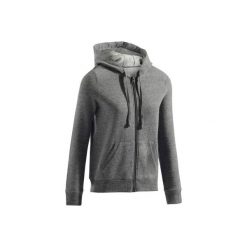 Bluza na zamek z kapturem Gym & Pilates 520 damska. Szare bluzy rozpinane damskie DOMYOS, s, z bawełny, z kapturem. Za 64,99 zł.