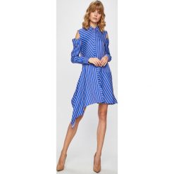 Pinko - Sukienka. Szare sukienki damskie Pinko, na co dzień, xs, bez wzorów, z wiskozy, casualowe, z włoskim kołnierzykiem, z długim rękawem, długie, maxi, asymetryczne. Za 1299,00 zł.