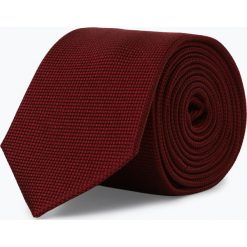 Mc Earl - Krawat jedwabny męski, czerwony. Czerwone krawaty męskie Mc Earl, do pracy, bez wzorów, z jedwabiu, klasyczne. Za 99,95 zł.
