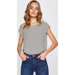 Vero Moda - Top. Białe bluzki damskie marki Vero Moda, s, z elastanu, z okrągłym kołnierzem. Za 69,90 zł.