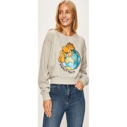 Only - Bluza. Szare bluzy damskie ONLY, s, z nadrukiem, z bawełny, bez rękawów, bez kaptura. W wyprzedaży za 79,90 zł.
