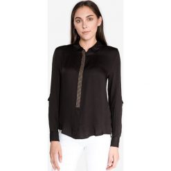 Guess Trudy Koszula Czarny. Czarne bluzki damskie Guess, xs, z aplikacjami, z wiskozy, bez kołnierzyka, z długim rękawem. Za 309,95 zł.