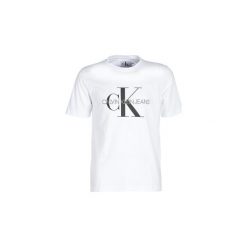 T-shirty z krótkim rękawem Calvin Klein Jeans MONOGRAM EMBRO W/O BOX REG SS. Białe t-shirty męskie Calvin Klein Jeans, s, bez wzorów, z jeansu, bez kołnierzyka, krótkie. Za 175,20 zł.