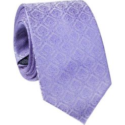 Jedwabny krawat KWFR000249. Fioletowe krawaty męskie Giacomo Conti, na ślub cywilny, z aplikacjami, z jedwabiu, eleganckie. Za 129,00 zł.