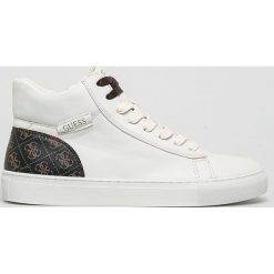 Guess Jeans - Buty. Białe buty sportowe męskie Guess Jeans, z jeansu, na sznurówki. Za 499,90 zł.
