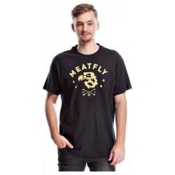 T-shirty męskie: Meatfly T-Shirt Męski Patriot S Czarny