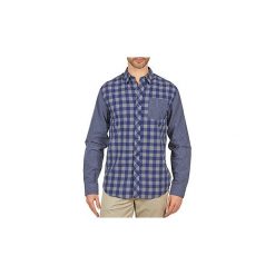 Koszule z długim rękawem Kulte CHEMISE TURBO 101803 BLEU. Niebieskie koszule męskie Kulte, m, bez wzorów, bez kołnierzyka, z długim rękawem. Za 335,20 zł.