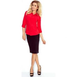 Czerwona Klasyczna Dopasowana Koszula. Czerwone koszule damskie Molly.pl, s, eleganckie, z klasycznym kołnierzykiem, z długim rękawem. Za 109,90 zł.