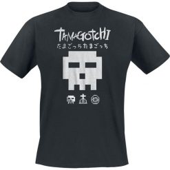 Tamagotchi 8-Bit Skull T-Shirt czarny. Czarne t-shirty męskie Tamagotchi, l, z nadrukiem, z okrągłym kołnierzem. Za 74,90 zł.