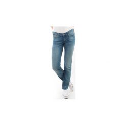 Jeansy straight leg Wrangler Spodnie Damskie Drew 24SJJ61K AQUA. Szare jeansy damskie marki Wrangler, na co dzień, m, z nadrukiem, casualowe, z okrągłym kołnierzem, mini, proste. Za 319,00 zł.