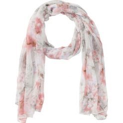 Chusty damskie: Chusta w kwiaty bonprix kremowo-czerwony klonowy - antracytowy