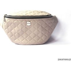 Torebki klasyczne damskie: Beige Caro nerka/saszetka