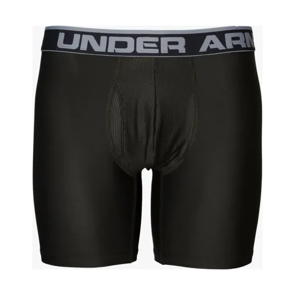 Under Armour Bokserki Original 6 Boxerjo , czarny, rozmiar S. Czarne bokserki męskie Under Armour, bez wzorów, z elastanu. W wyprzedaży za 59,99 zł.