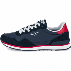 Pepe Jeans tenisówki męskie Cross 4 Basic PMS30608 42 ciemnoniebieskie. Niebieskie trampki męskie Pepe Jeans, bez wzorów, z jeansu, bez zapięcia. W wyprzedaży za 219,00 zł.