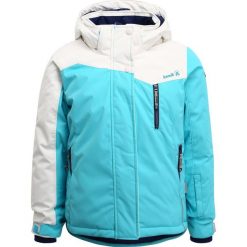 Kamik COCO COLOUR BLOCK Kurtka narciarska capri/white. Niebieskie kurtki dziewczęce marki Kamik, z poliesteru, narciarskie. W wyprzedaży za 230,45 zł.