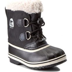 Śniegowce SOREL - Childrens Yoot Pac Nylon NC1879-010 Black. Czarne buty chłopięce zimowe marki Sorel, z gumy, na niskim obcasie. W wyprzedaży za 209,00 zł.
