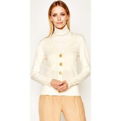 Kardigan Tory Burch Simone 64676. Brązowe swetry damskie Tory Burch, xl, bez wzorów, z wełny, bez rękawów, bez kaptura. W wyprzedaży za 709,00 zł.